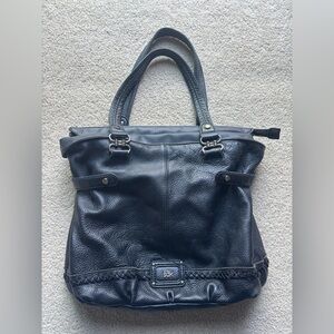 The Sak Torrence Boho Hobo Shoulder Bag Pebbled Black Leather